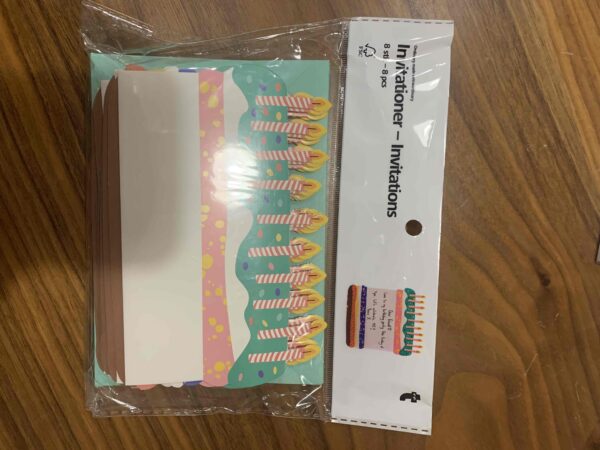 Запрошення "Happy Birthday" з конвертом