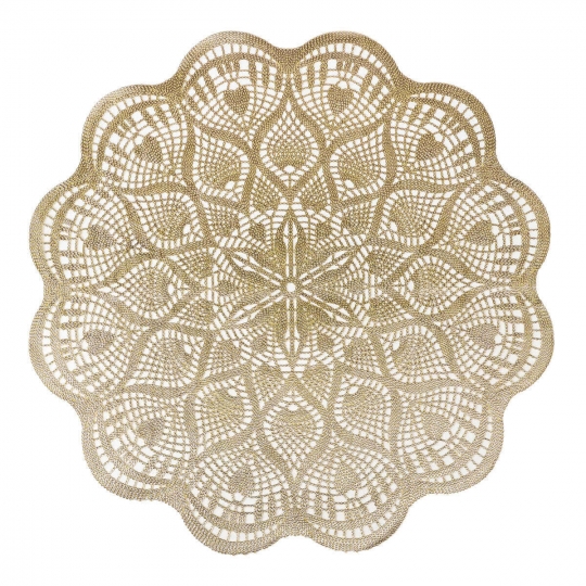 Килимок під тарілку "Лотос" золотий 39см 1шт