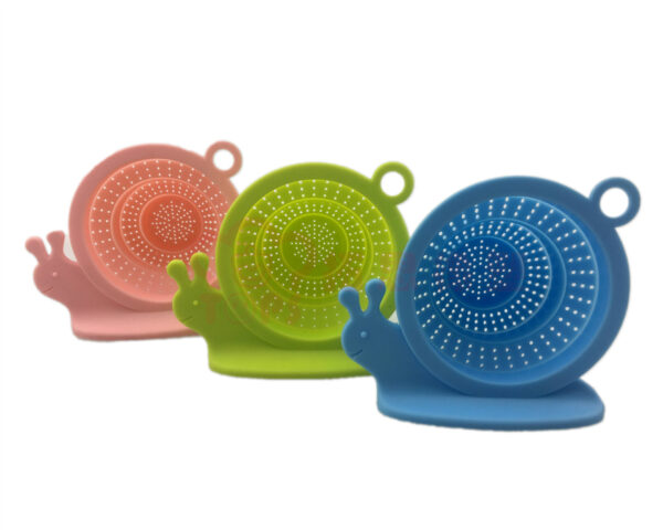 Сито для чаю силіконове складне "равлик", рожевий