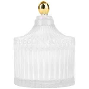 Шкатулка скляна "Арія" біла 9 см