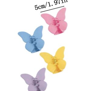 Заколка-краб для волосся "Метелик" S (5*4 см) однотонний