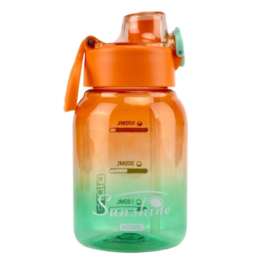 Пляшка для води "Gradient Splash" спортивна 650 мл мікс кольорів