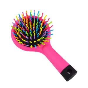Щітка масажна дитяча з дзеркальцем, рожева