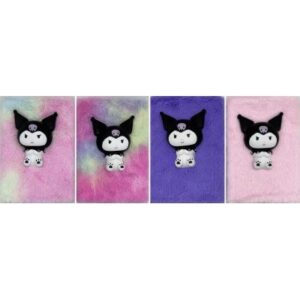 Блокнот А5 плюшевий "Kuromi" зі сквішем мікс 80 арк.