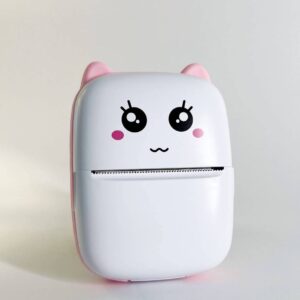 Міні-принтер дитячий портативний Bambi CAT mini printer рожевий