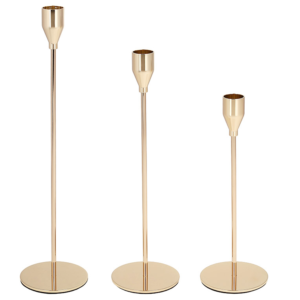 Підсвічник “M” на ніжці 27,5 см золотий