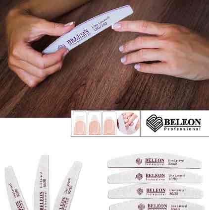 Пилочка для нігтів 80/80 Beleon однотонна