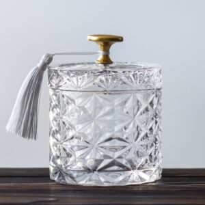 Шкатулка скляна "Ясмін" прозора 13 см