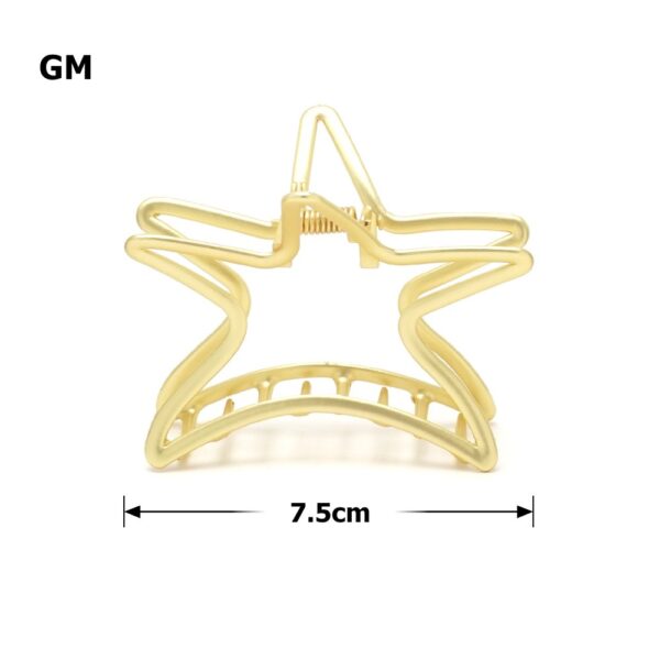 Заколка/краб для волосся "Зірка" металева 7,5 см золота