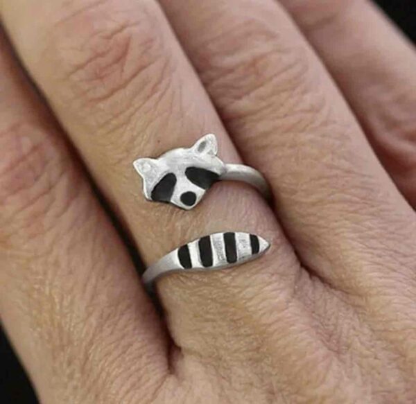 Каблучка жіноча металева «Єнот»