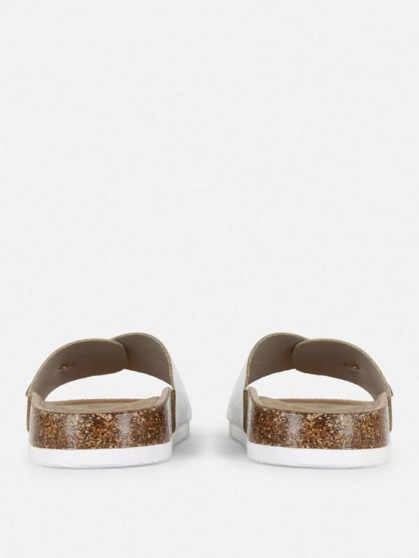 Шльопанці-Сандалі жіночі Primark з пряжкою срібні