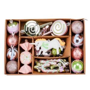 Набір ялинкових прикрас "Казковий єдиноріг" 32 шт