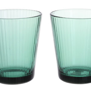 Набір склянок ребристі зелені 330мл 2 шт