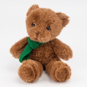 М'яка іграшка "Ведмедик з зеленим шарфом" 31 см