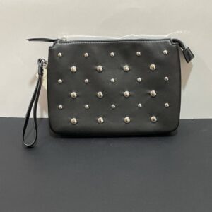 Сумочка-Клатч Primark з еко-шкіри чорна з декоративними закльопками