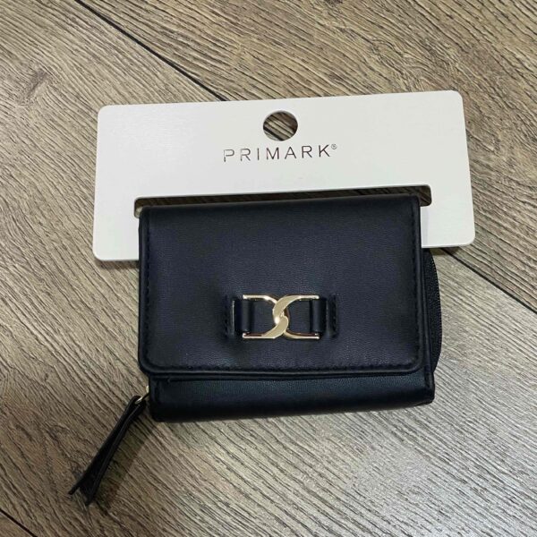 Гаманець Primark з золотистою деталлю чорний