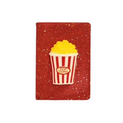 Блокнот А5 WB "Pop Corn/Поп корн" зі сквішем глітер 80 арк. клітинка