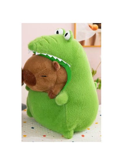 М'яка іграшка "Капібара в Крокодилі" 30 см