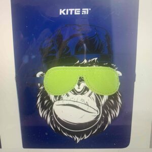 Блокнот В6+ Kite "Мавпа в окулярах в рожевій" 96 аркушів/клітинка