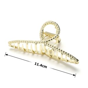 Заколка/краб для волосся "Петля" металева 11,4 см золота