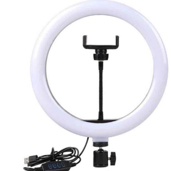 Кільцева світлодіодна LED лампа USB з утримувачем для телефону Ring Fill Light /Селфі-кільце/ 12-дюймів, 31см