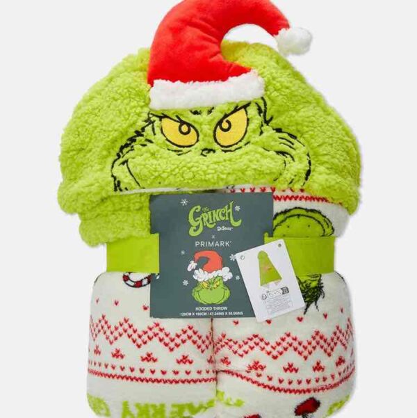 Плед з капюшоном "Грінч" Primark (120*150)