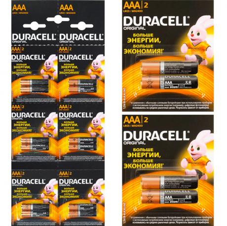 Батарейки AAA LR-03 Duracell, блістер 2 шт