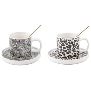 Чашка керамічна "Wild" з блюдцем та ложкою