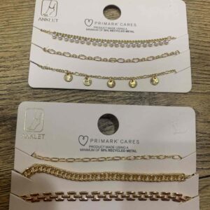 Прикраса на ногу Primark ланцюжки золоті 3 шт