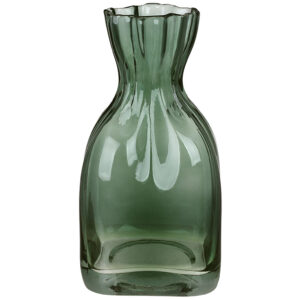 Ваза скляна "Grace/ Мішечок" 24 см зелена