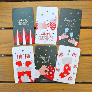 Бірка для подарунку Новорічна 8,5*5 см