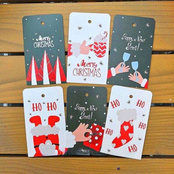 Бірка для подарунку Новорічна 8,5*5 см