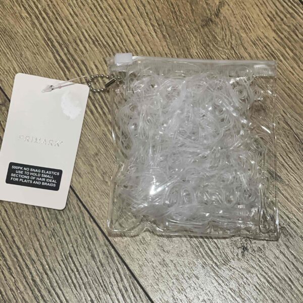 Набір силіконових гумок для волосся Primark прозорі 500 шт