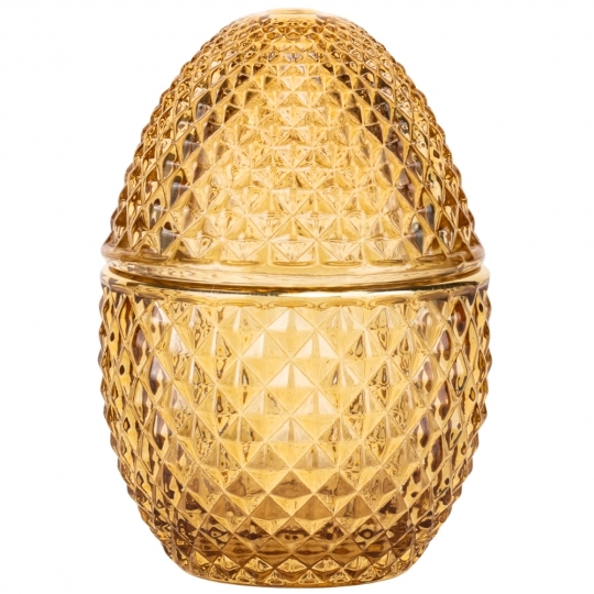 Шкатулка скляна "Фаберже" золота 12 см