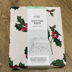 Постіль "Зимова гілка" Primark King 230*220 підковдра двостороння/ 2 наволочки (74*48) котон