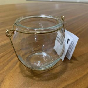 Підсвічник з ручкою портативний скляний для чайної свічки Tiger