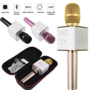 Бездротовий Мікрофон "Караоке" Q7 світлодіодний золото