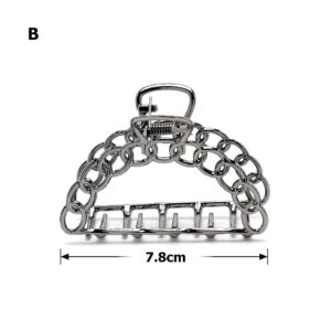 Заколка/краб для волосся "Ланцюг" металева 7,8 см