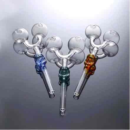 Трубка-Вапорайзер курильна "Череп" HL-584 Y-подібна з двома чашами