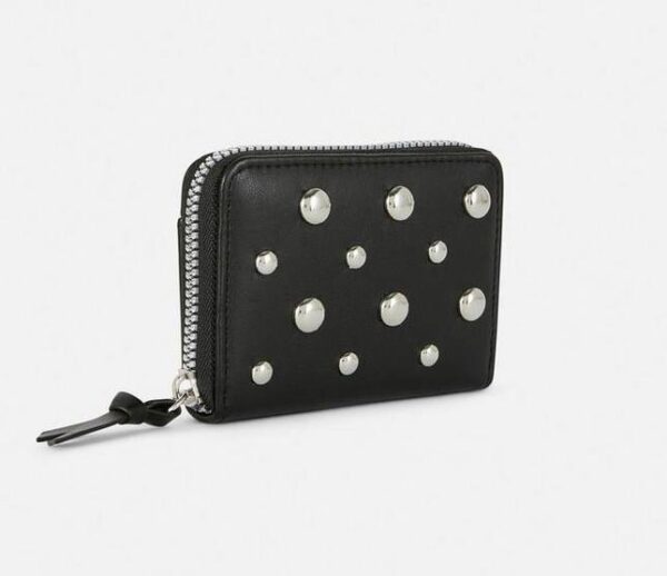 Гаманець Primark з еко-шкіри чорний з декоративними закльопками