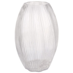 Ваза скляна кручена прозора 27 см D 16 см