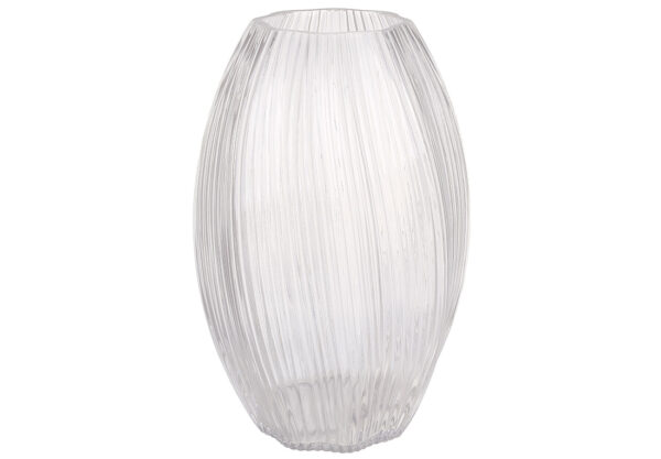 Ваза скляна кручена прозора 27 см D 16 см