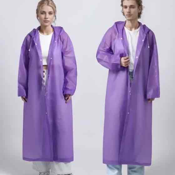 Дощовик дорослий/підлітки із ПВХ прозорий фіолетовий