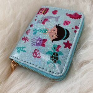 Гаманець дитячий "Русалочка" блакитний блискучий