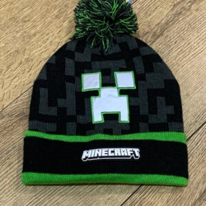 Шапка-Біні дитяча Primark "Minecraft" з помпоном чорна