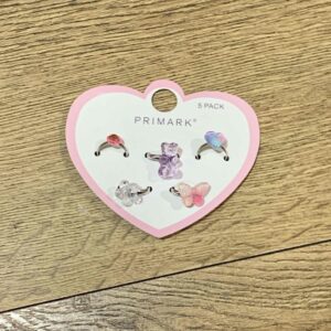 dd2d20f6-0db9-4403-a8b9-bbf17cdd589c.jpg Набір дитячих каблучок "Primark" 5 шт