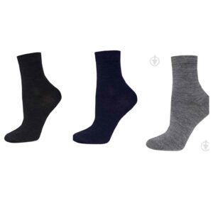 Шкарпетки жіночі Брестские ARCTIC (1494) напіввовна, сірий/чорний/синій