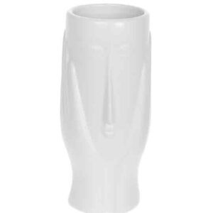 Ваза керамічна "Обличчя", біла 20см