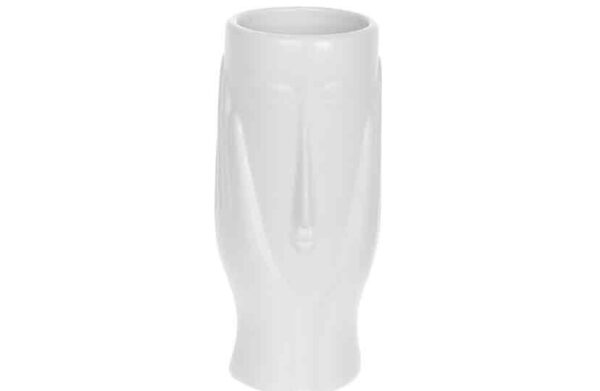 Ваза керамічна "Обличчя", біла 20см