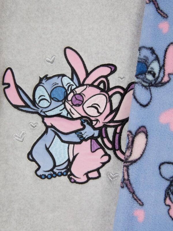 Піжама дитяча Primark "Stitch" флісова пухнаста сіра